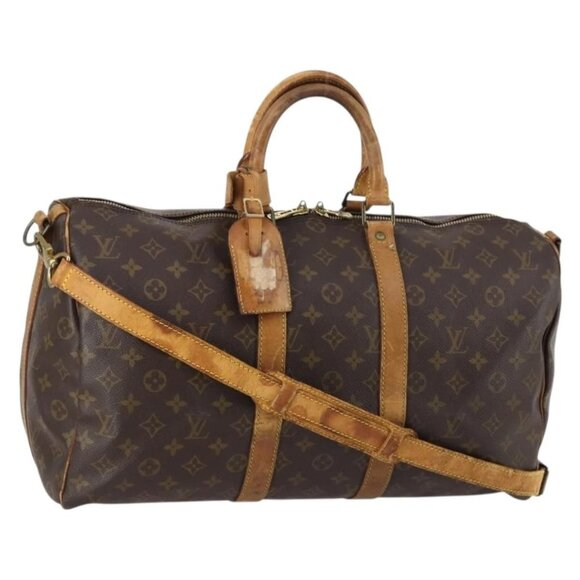 LOUIS VUITTON Monogram Keepall Bandouliere 45 Boston Bag M41418 LV Auth 135131 - Picture 2 of 16